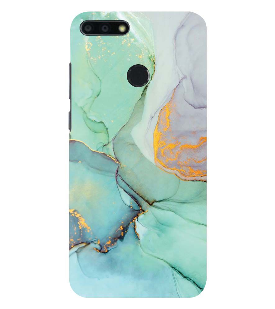 PS1320-Green Marble Premium Back Cover for Huawei Honor 7A