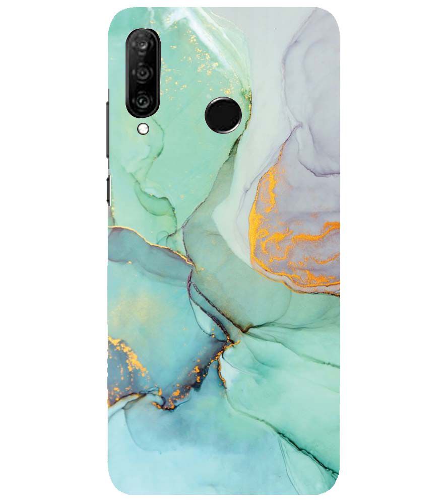 PS1320-Green Marble Premium Back Cover for Huawei nova 4e