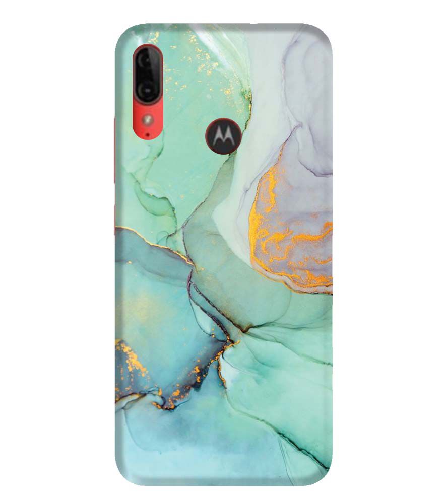 PS1320-Green Marble Premium Back Cover for Motorola Moto E6s