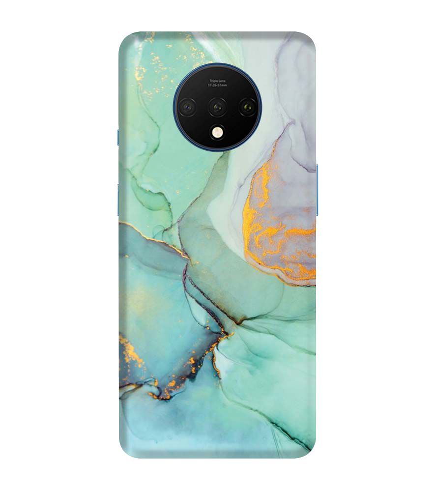 PS1320-Green Marble Premium Back Cover for OnePlus 7T