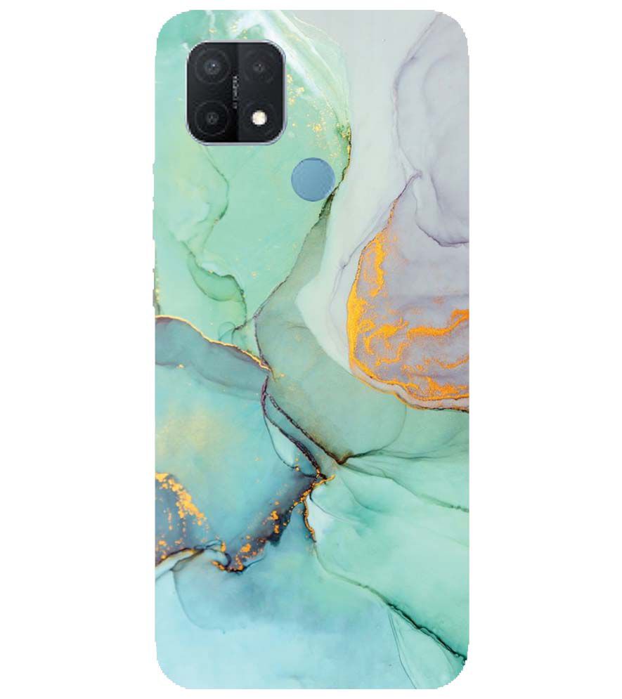 PS1320-Green Marble Premium Back Cover for Oppo A15 and Oppo A15s