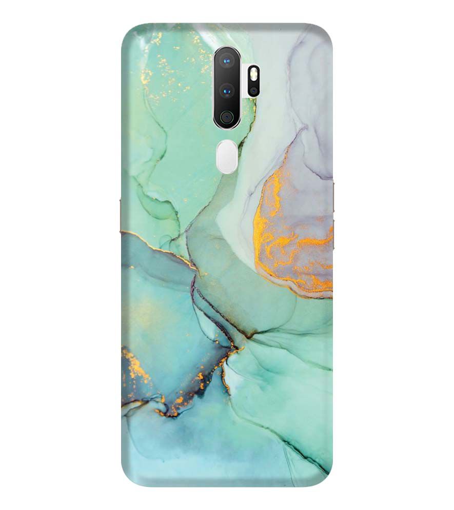 PS1320-Green Marble Premium Back Cover for Oppo A5 (2020)