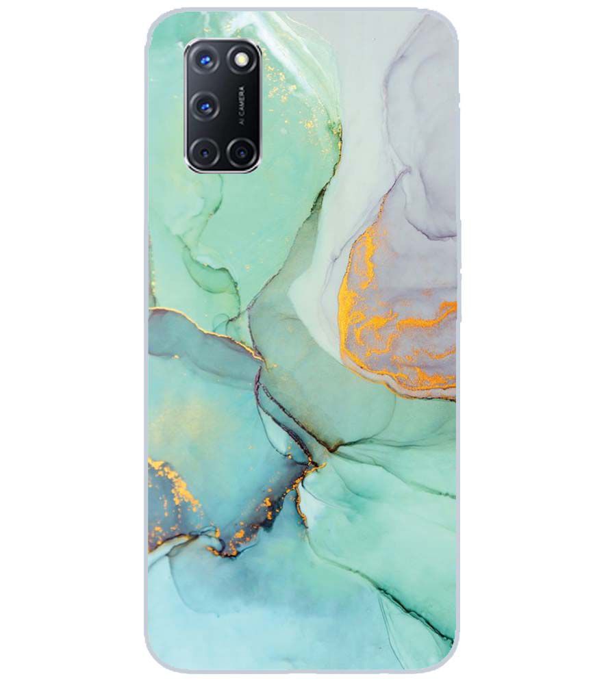PS1320-Green Marble Premium Back Cover for Oppo A72
