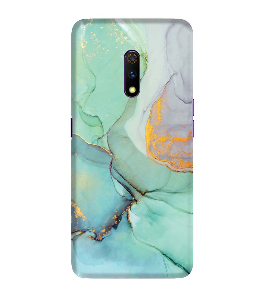 PS1320-Green Marble Premium Back Cover for Realme X