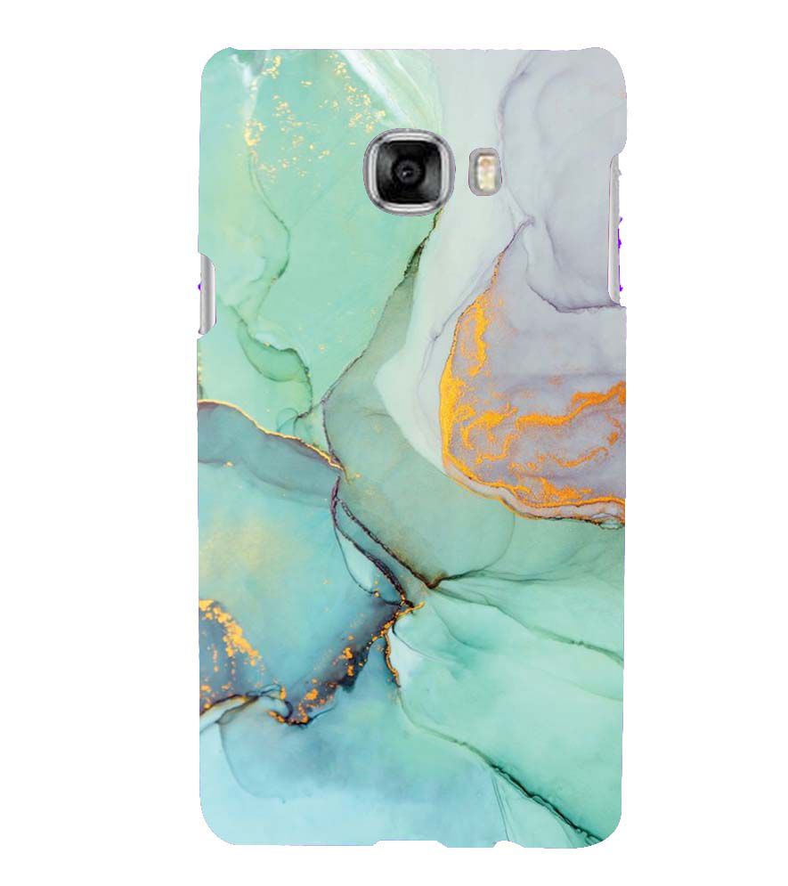 PS1320-Green Marble Premium Back Cover for Samsung Galaxy C7 Pro