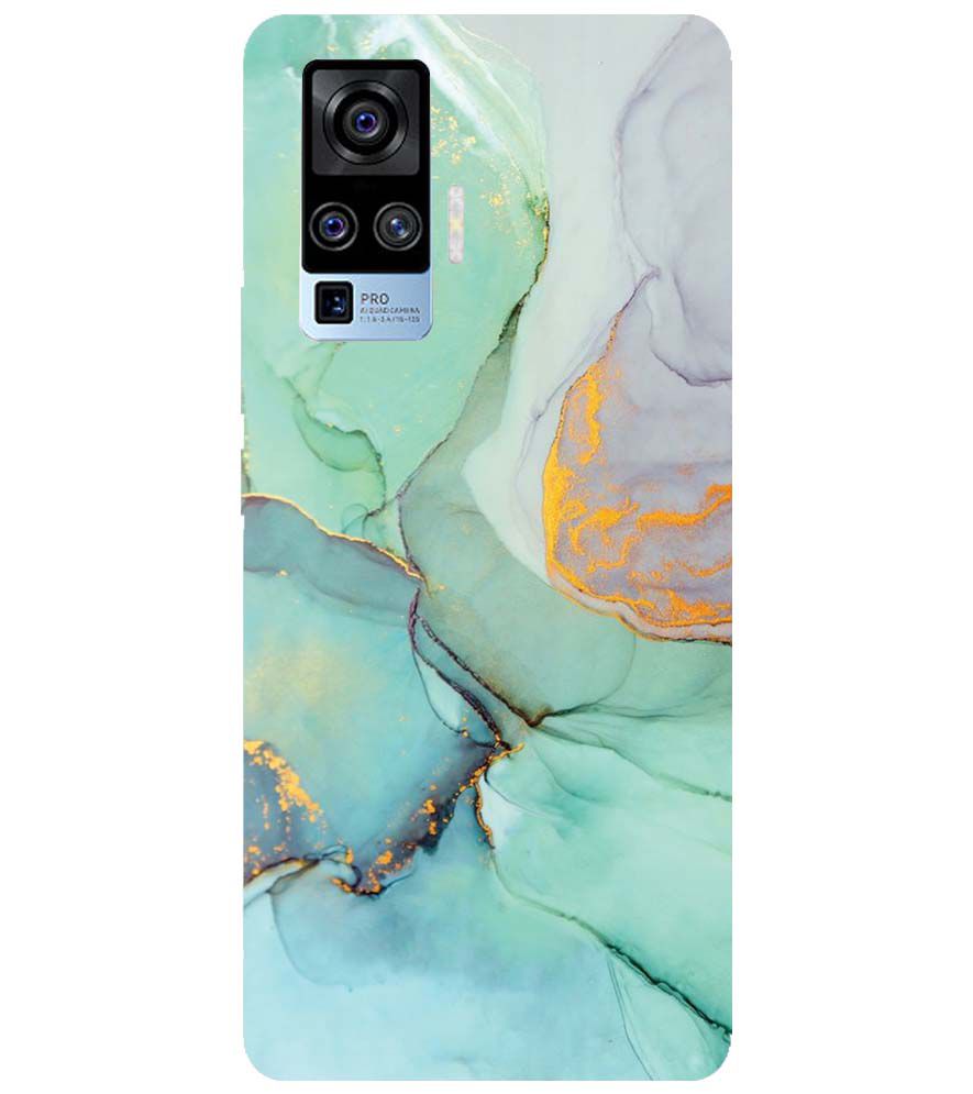 PS1320-Green Marble Premium Back Cover for vivo X50 Pro