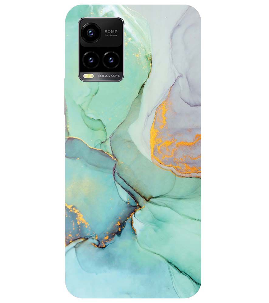 PS1320-Green Marble Premium Back Cover for vivo Y33s