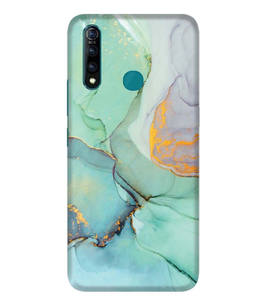 PS1320-Green Marble Premium Back Cover for Vivo Z1 Pro