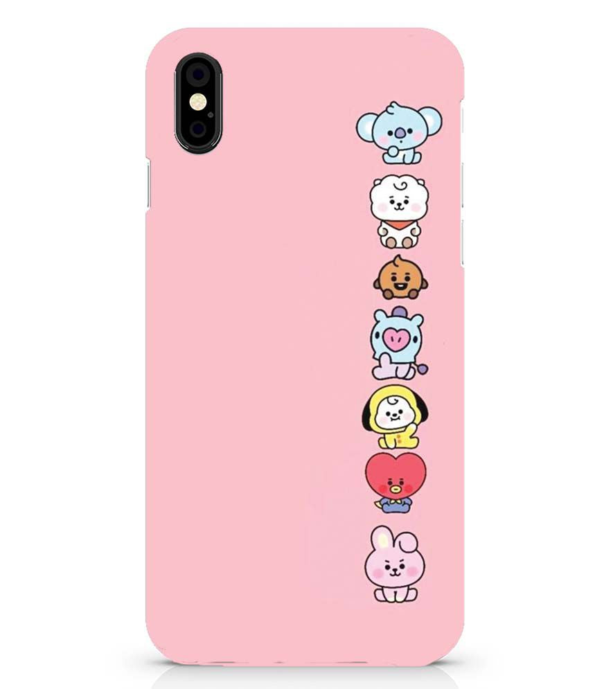 PS1321-Cute Loving Animals Girly Back Cover for Apple iPhone X