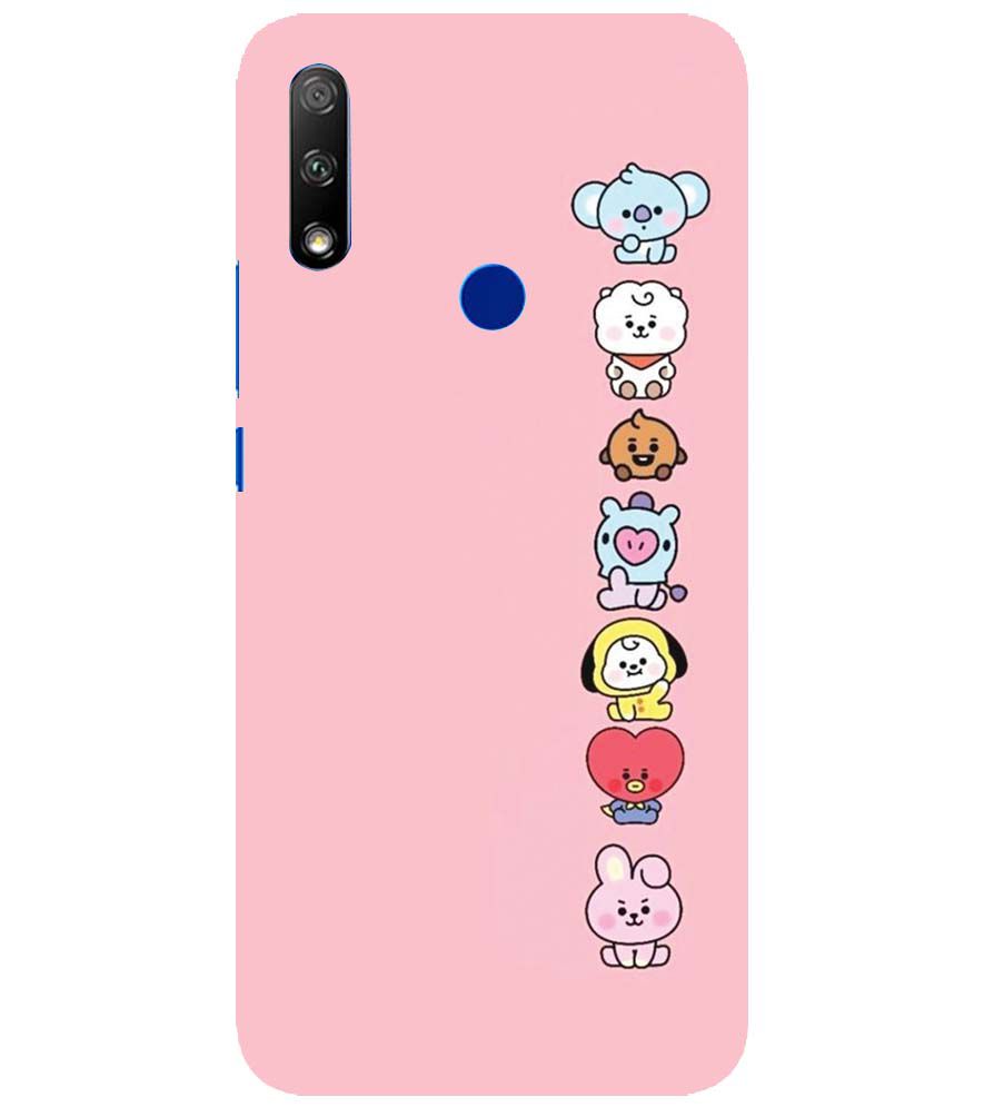 PS1321-Cute Loving Animals Girly Back Cover for Honor 9X