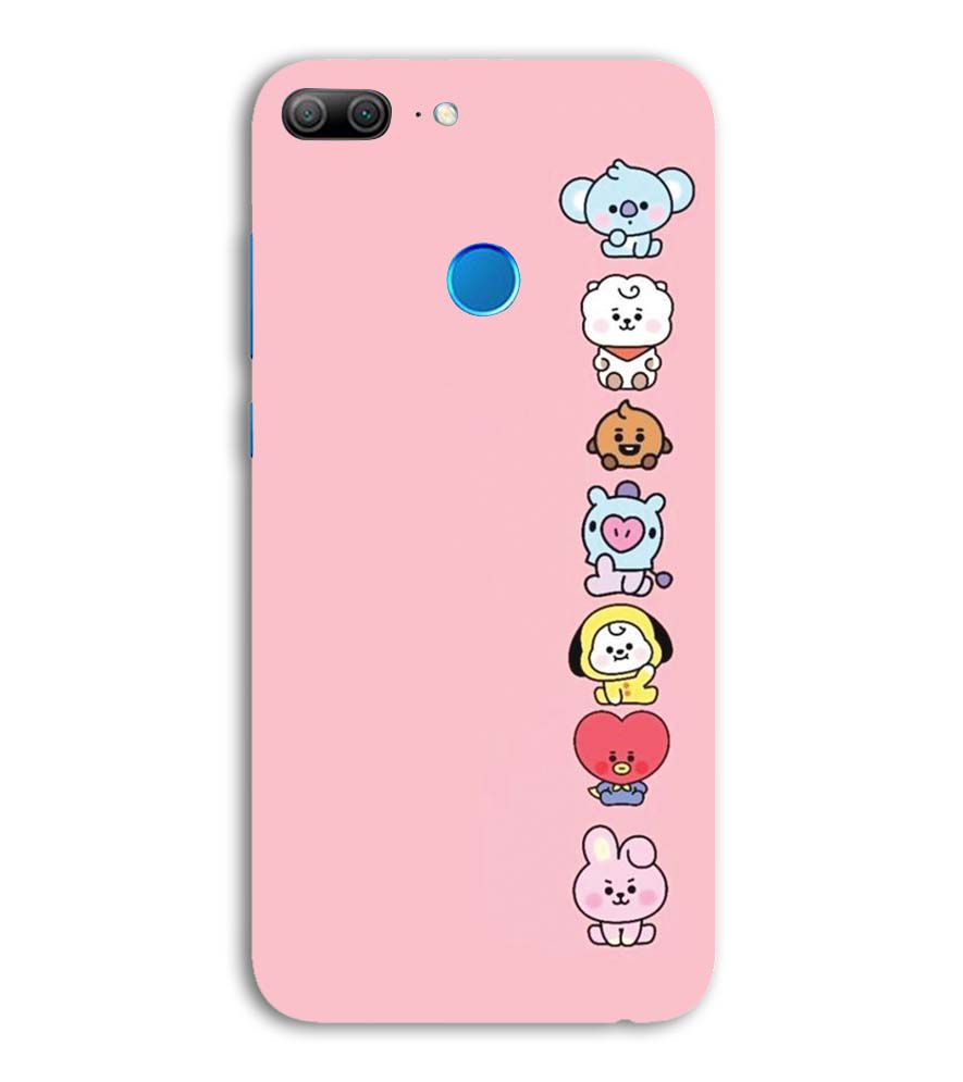 PS1321-Cute Loving Animals Girly Back Cover for Huawei Honor 9 Lite