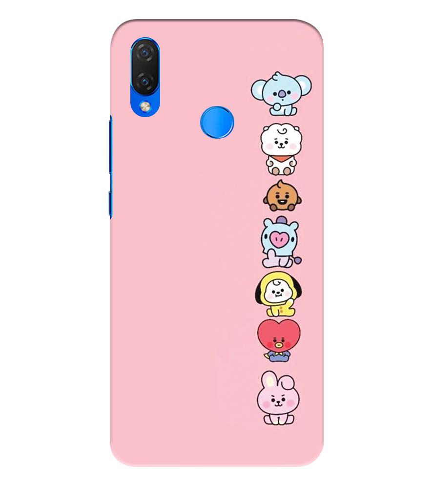 PS1321-Cute Loving Animals Girly Back Cover for Huawei Nova 3 and 3i