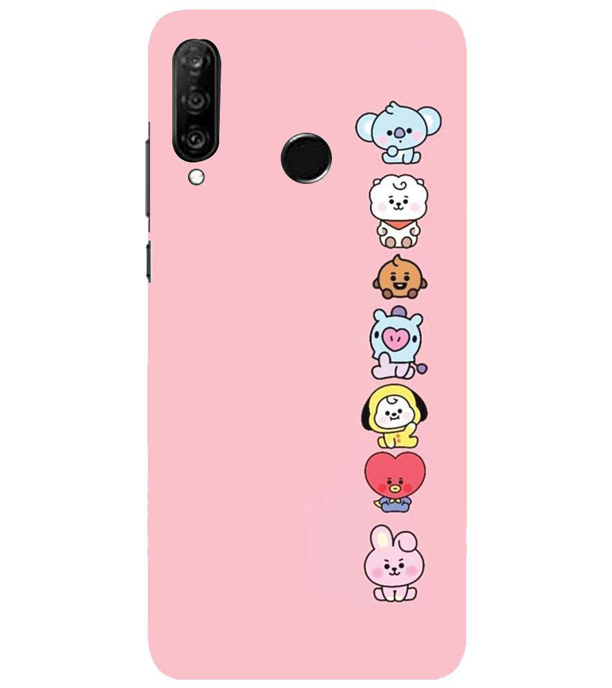 PS1321-Cute Loving Animals Girly Back Cover for Huawei nova 4e