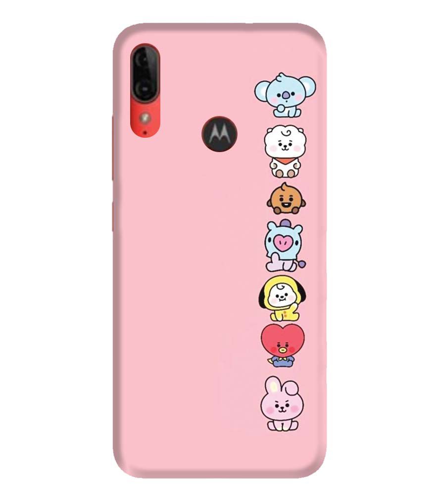 PS1321-Cute Loving Animals Girly Back Cover for Motorola Moto E6s