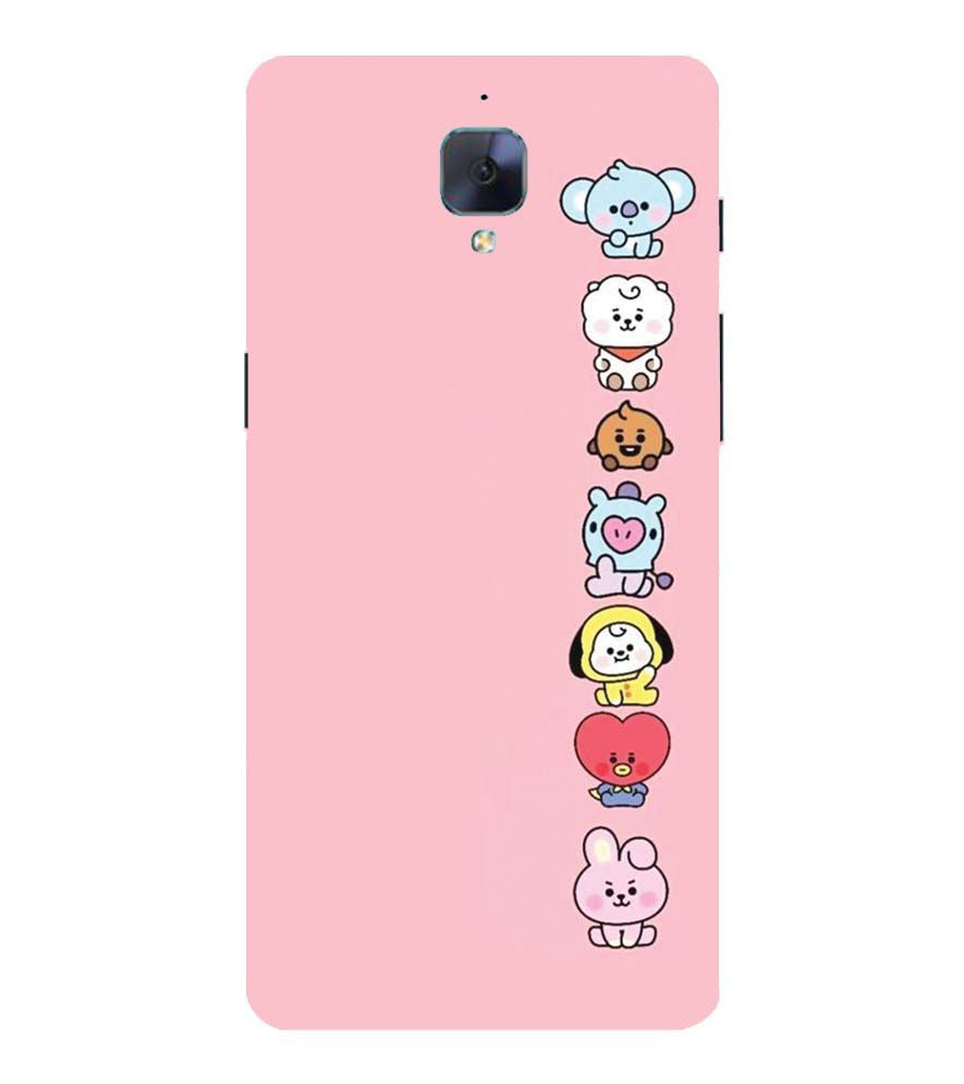 PS1321-Cute Loving Animals Girly Back Cover for OnePlus 3 and OnePlus 3T