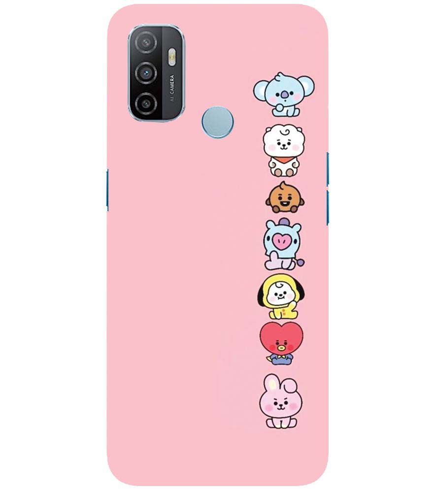 PS1321-Cute Loving Animals Girly Back Cover for Oppo A33