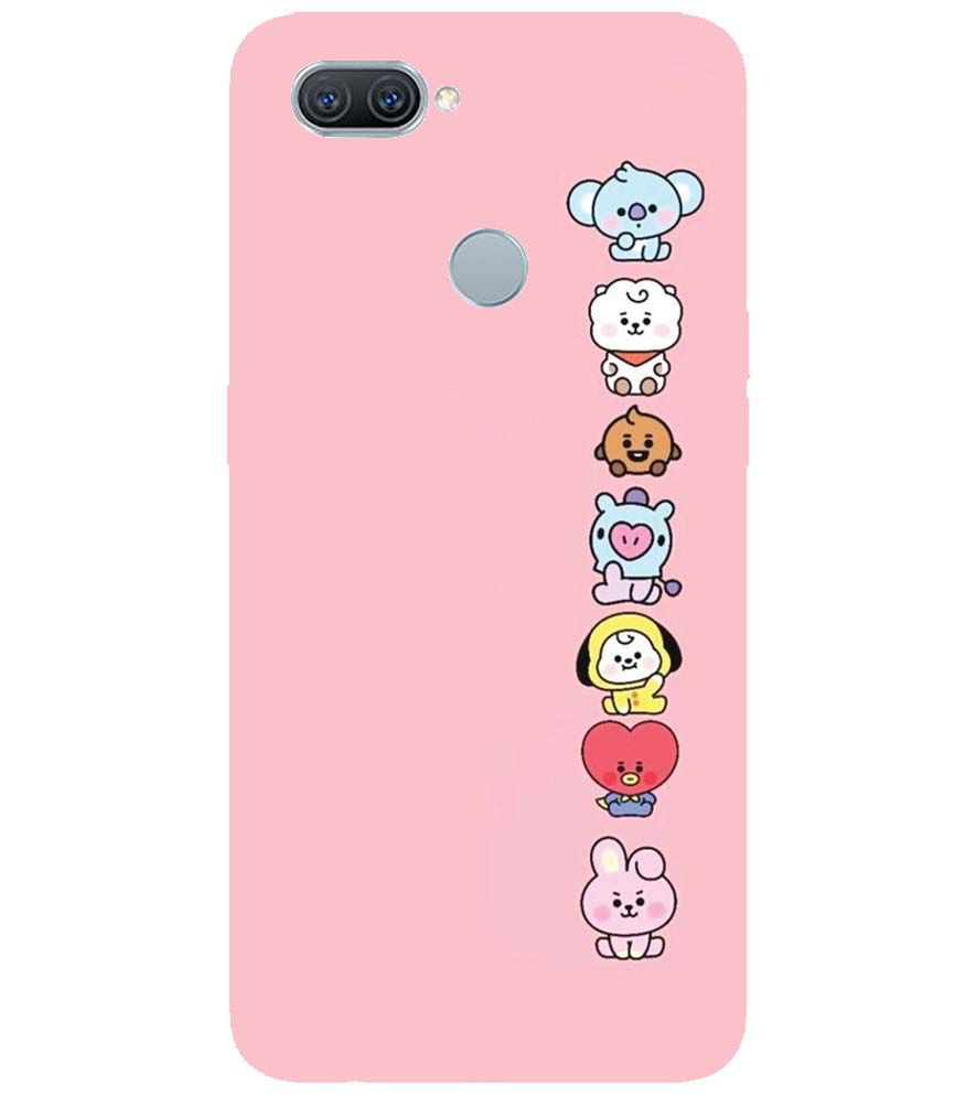 PS1321-Cute Loving Animals Girly Back Cover for Oppo A7