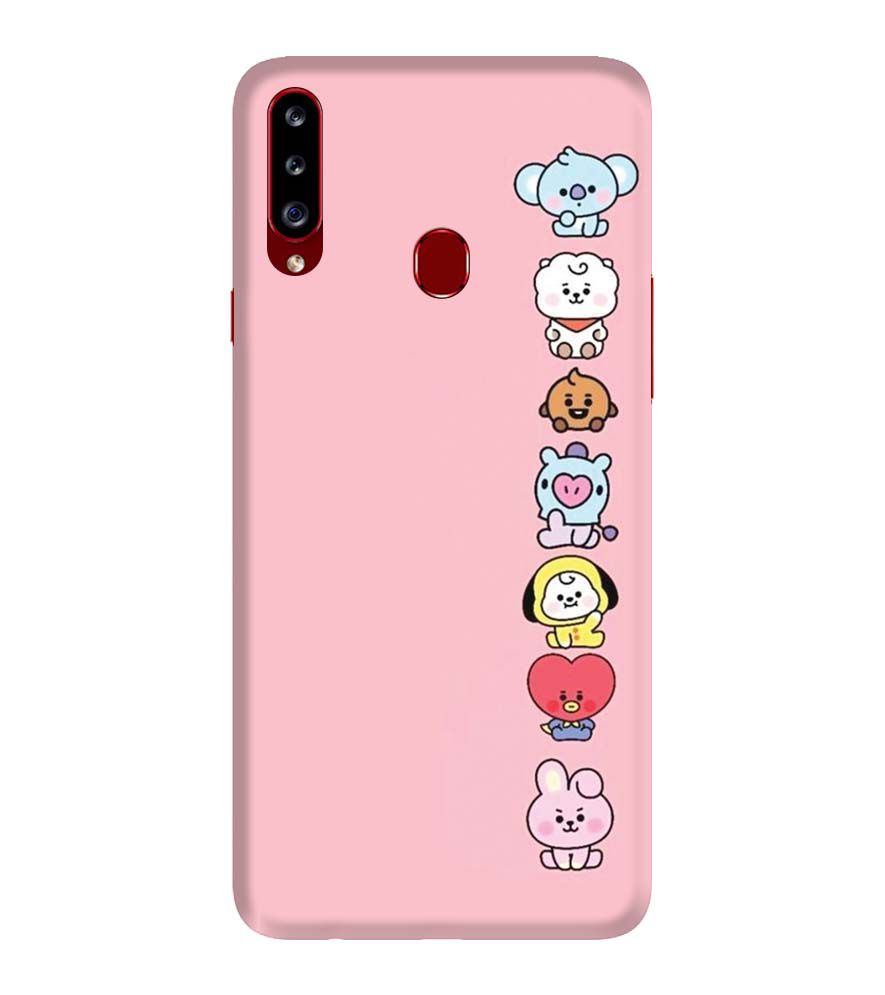 PS1321-Cute Loving Animals Girly Back Cover for Samsung Galaxy A20s