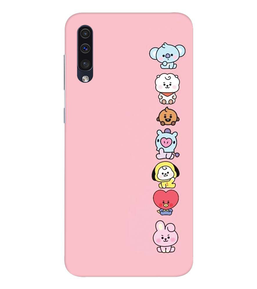 PS1321-Cute Loving Animals Girly Back Cover for Samsung Galaxy A50