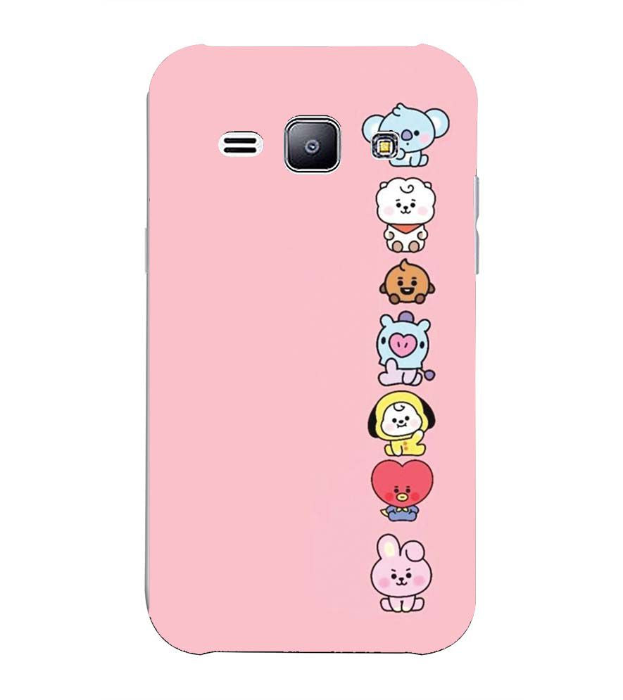 PS1321-Cute Loving Animals Girly Back Cover for Samsung Galaxy J2 (2015)