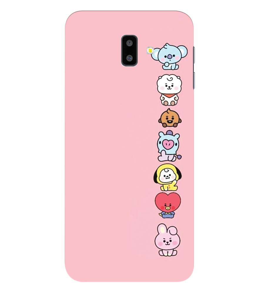 PS1321-Cute Loving Animals Girly Back Cover for Samsung Galaxy J6+