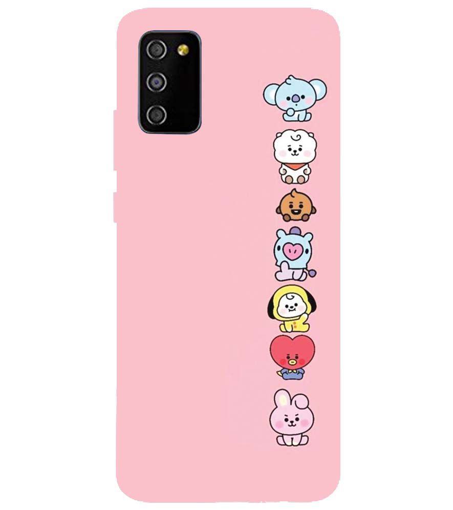 PS1321-Cute Loving Animals Girly Back Cover for Samsung Galaxy M02s
