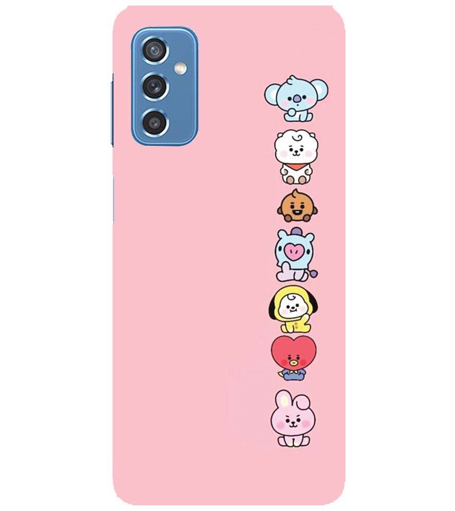 PS1321-Cute Loving Animals Girly Back Cover for Samsung Galaxy M52 5G