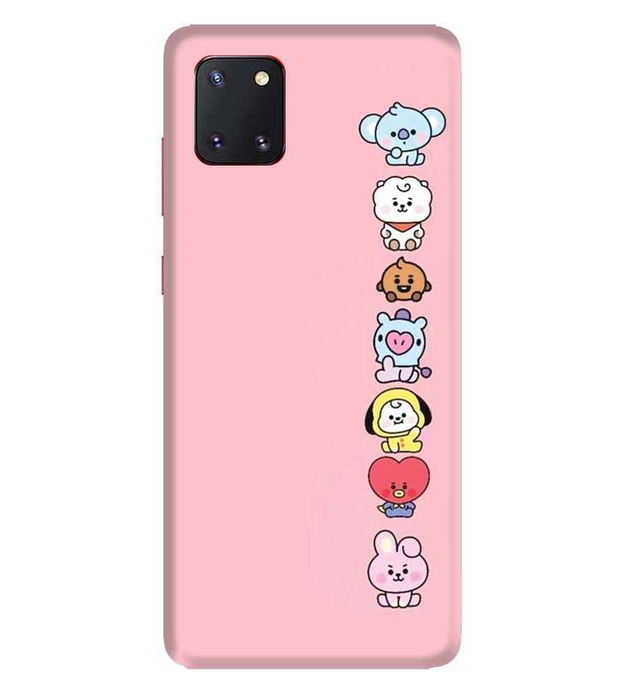 PS1321-Cute Loving Animals Girly Back Cover for Samsung Galaxy Note10 Lite