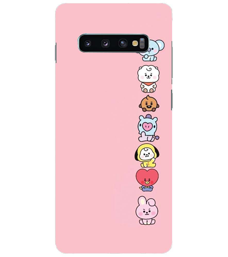 PS1321-Cute Loving Animals Girly Back Cover for Samsung Galaxy S10+ (Plus with 6.4 Inch Screen)