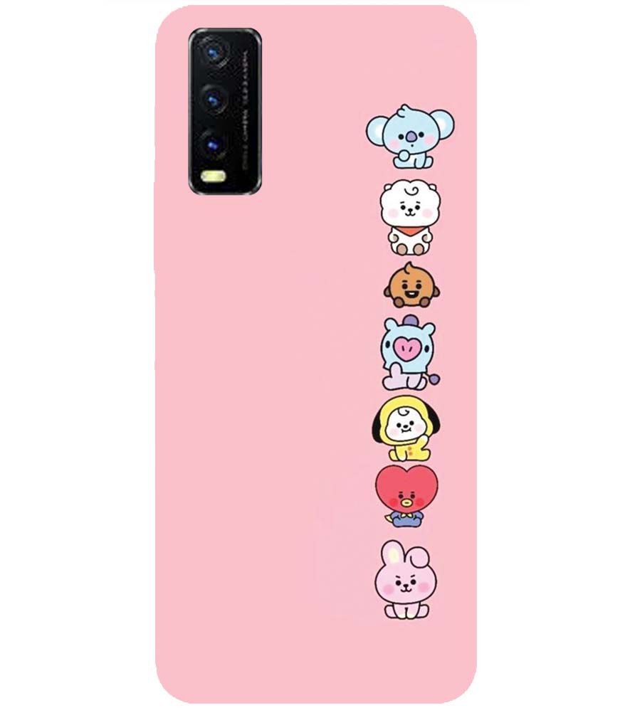 PS1321-Cute Loving Animals Girly Back Cover for vivo Y20s