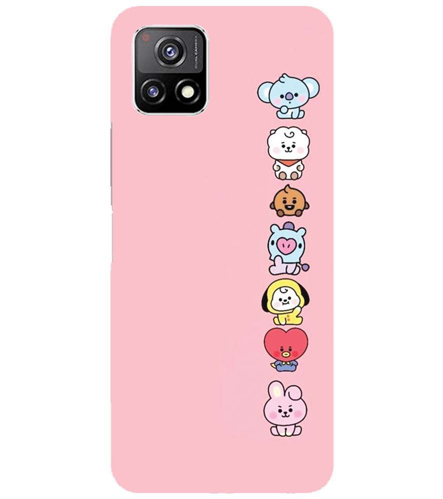 PS1321-Cute Loving Animals Girly Back Cover for vivo Y52s