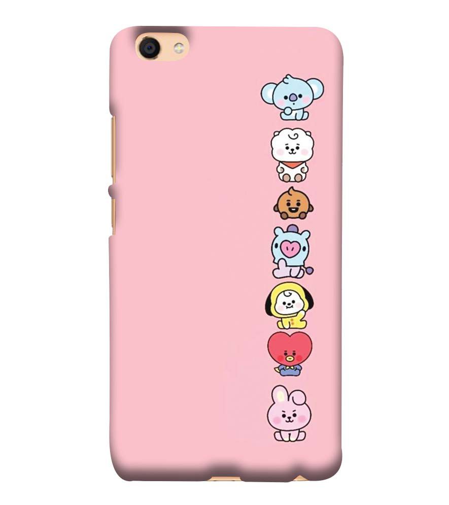PS1321-Cute Loving Animals Girly Back Cover for vivo Y55s