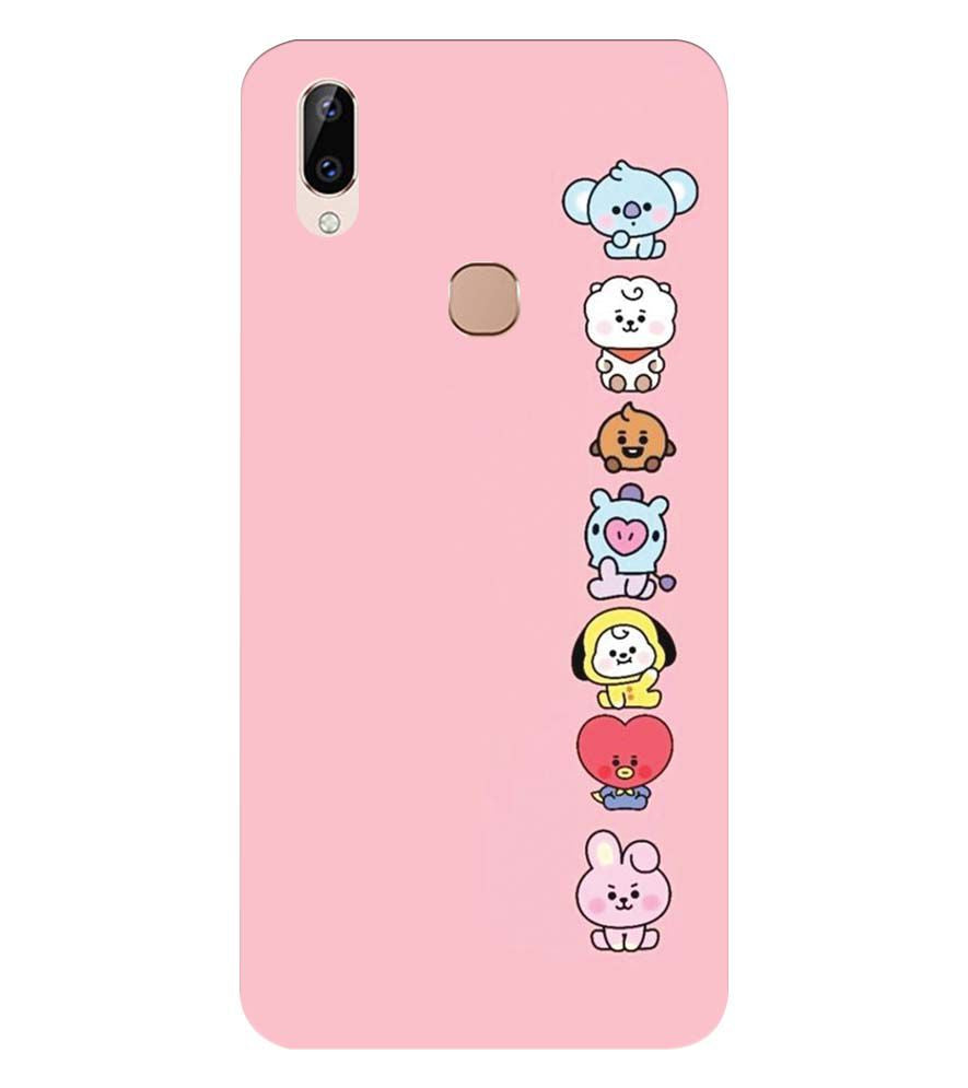 PS1321-Cute Loving Animals Girly Back Cover for Vivo Y83 Pro