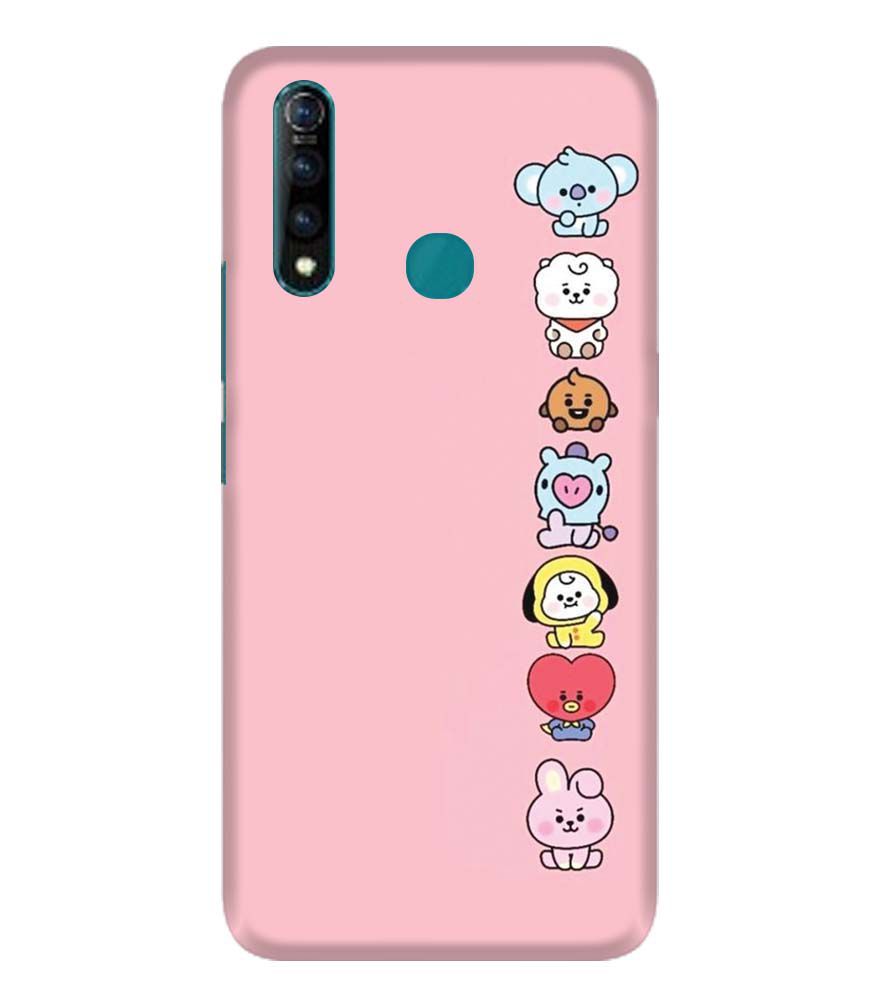 PS1321-Cute Loving Animals Girly Back Cover for Vivo Z1 Pro