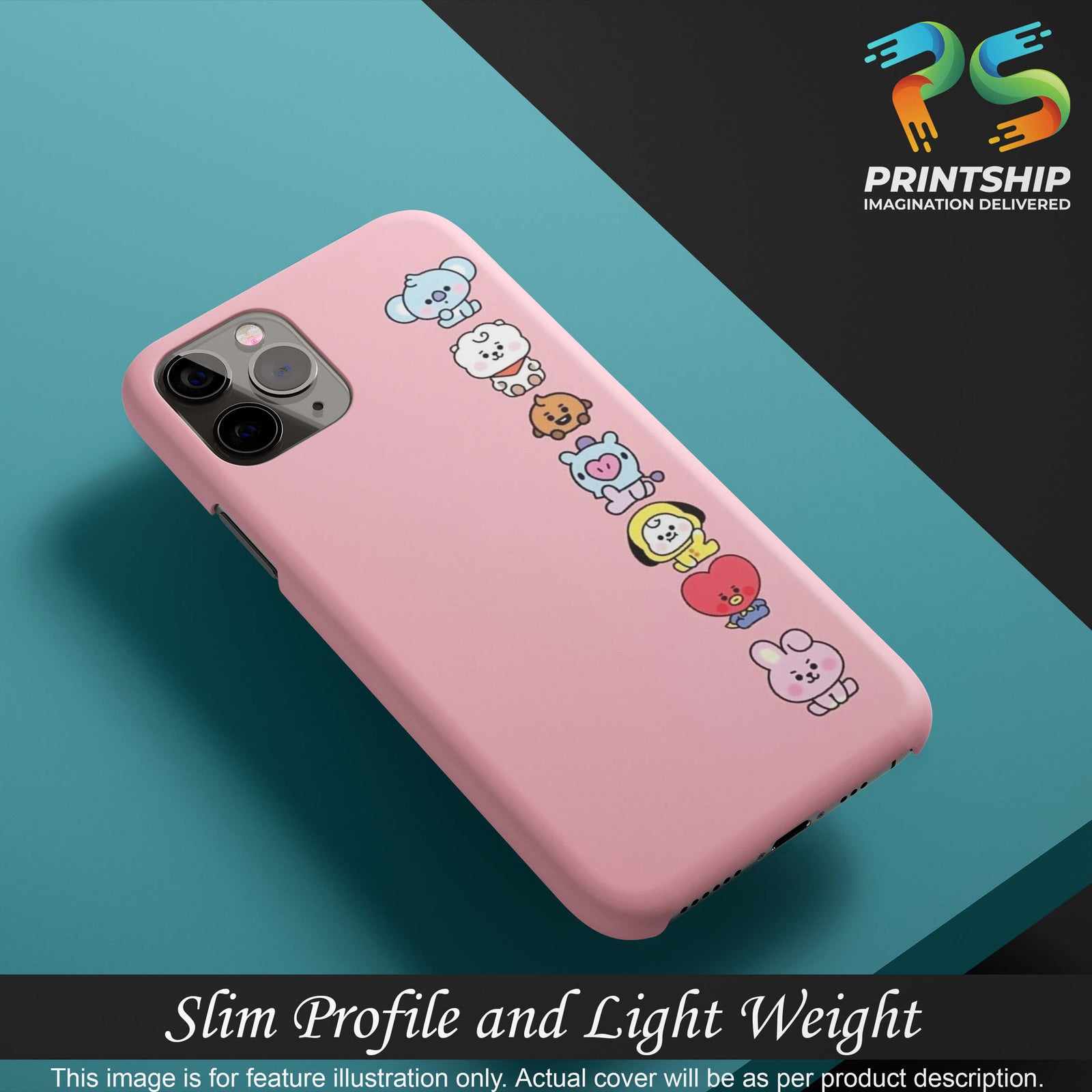 PS1321-Cute Loving Animals Girly Back Cover for Oppo A72-Image4