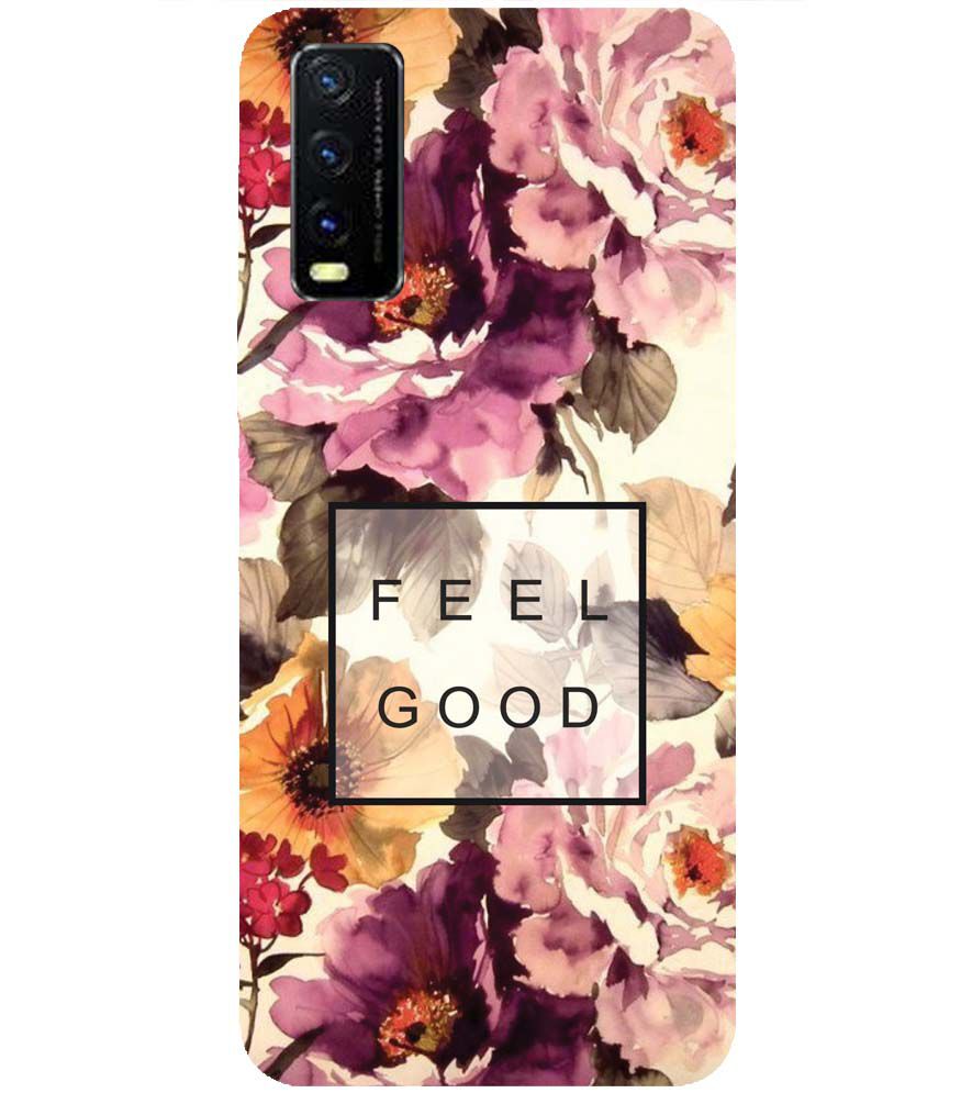 PS1324-Feel Good Flowers Back Cover for vivo Y20s