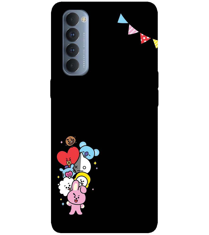 PS1325-Animals Brigade Back Cover for Oppo Reno4 Pro