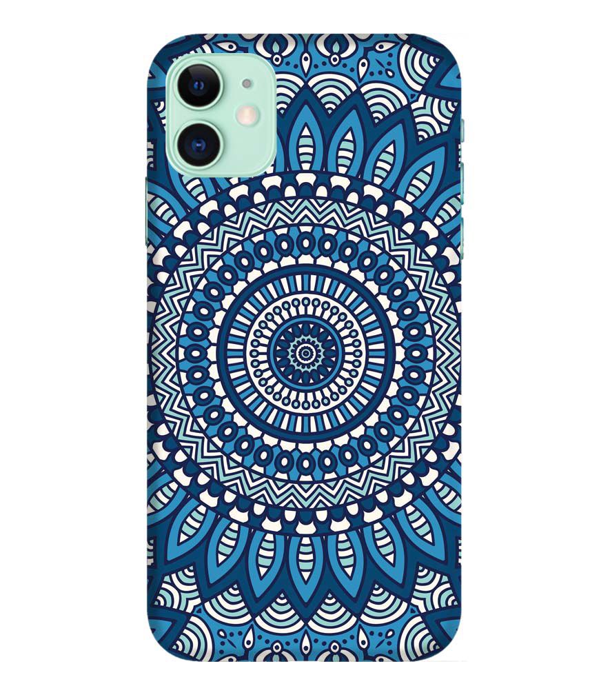 PS1327-Blue Mandala Design Back Cover for Apple iPhone 11