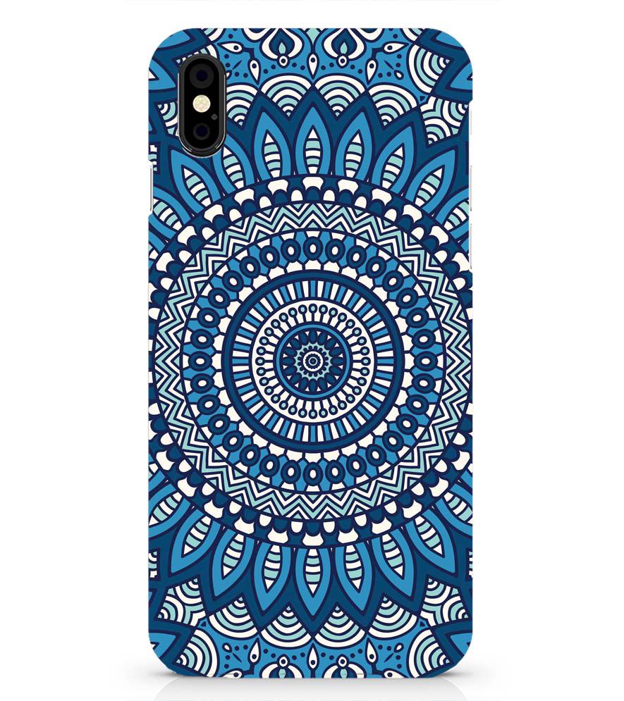 PS1327-Blue Mandala Design Back Cover for Apple iPhone X