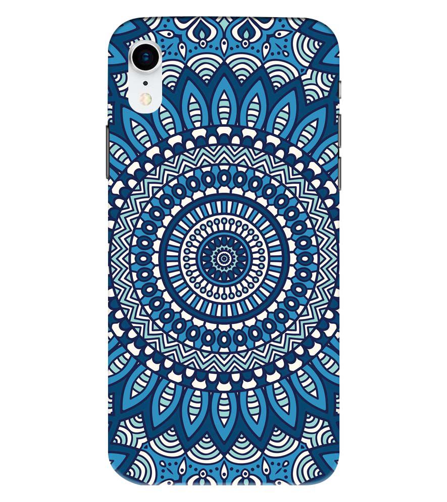 PS1327-Blue Mandala Design Back Cover for Apple iPhone XR