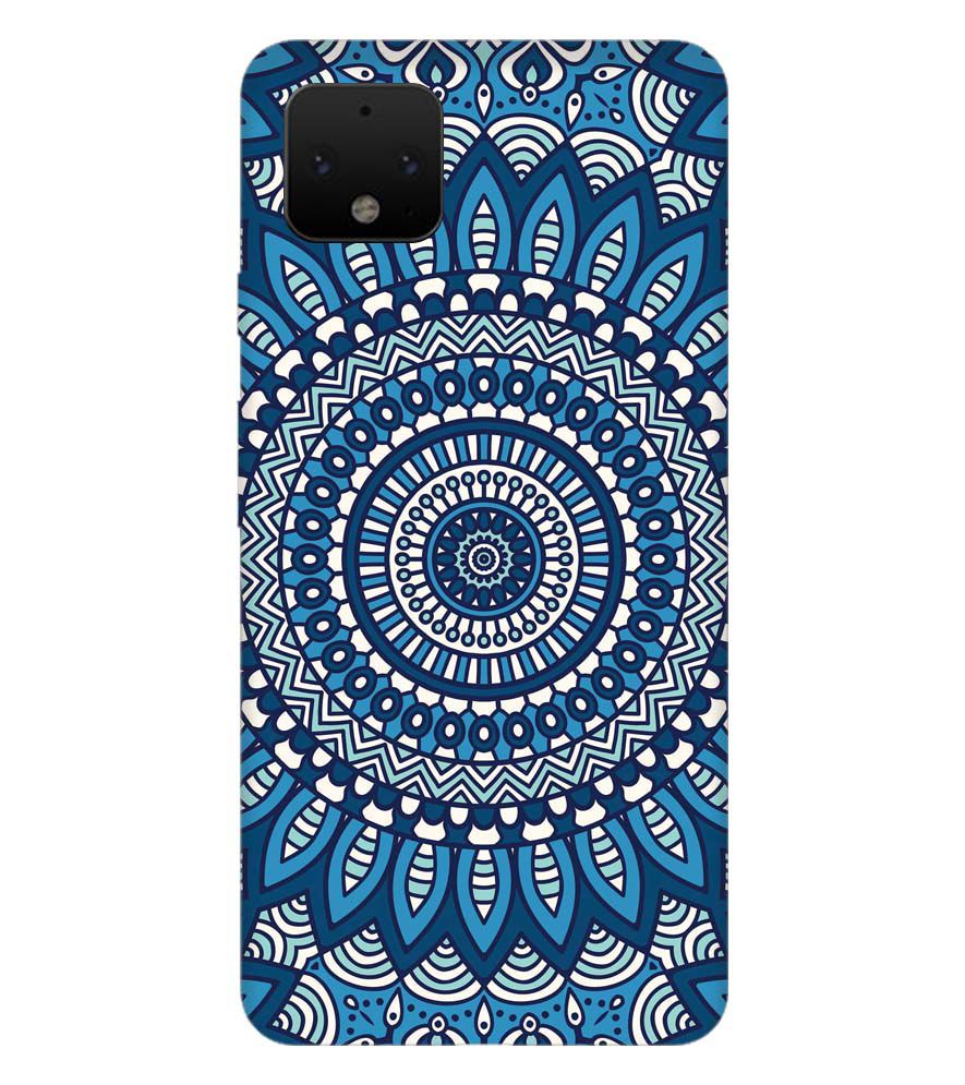 PS1327-Blue Mandala Design Back Cover for Google Pixel 4