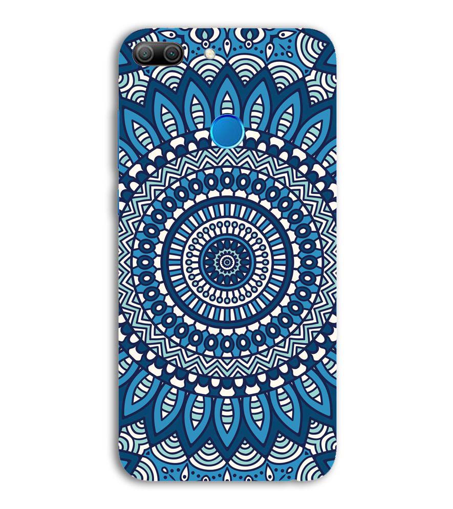 PS1327-Blue Mandala Design Back Cover for Huawei Honor 9 Lite