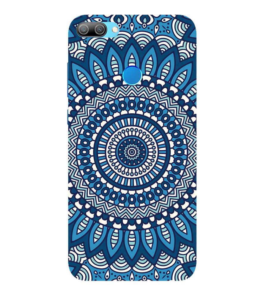 PS1327-Blue Mandala Design Back Cover for Huawei Honor 9N