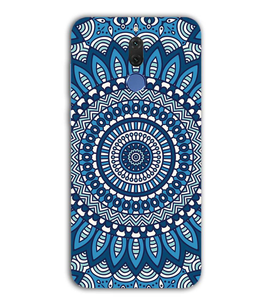 PS1327-Blue Mandala Design Back Cover for Huawei Nova 2i
