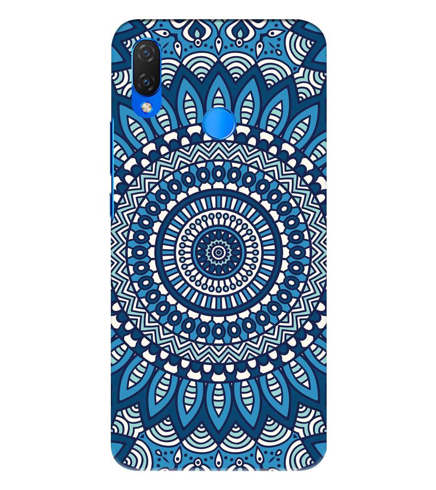 PS1327-Blue Mandala Design Back Cover for Huawei Nova 3 and 3i