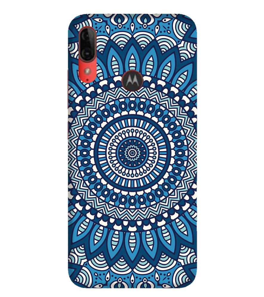 PS1327-Blue Mandala Design Back Cover for Motorola Moto E6s