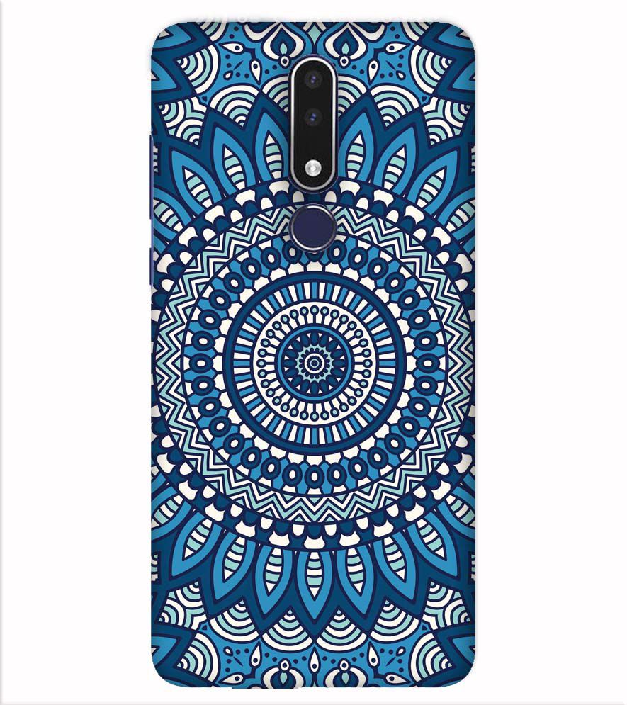 PS1327-Blue Mandala Design Back Cover for Nokia 7.1