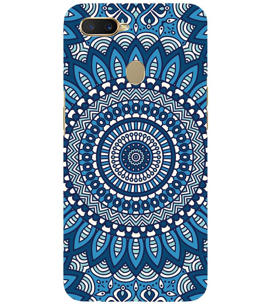 PS1327-Blue Mandala Design Back Cover for Oppo A11K