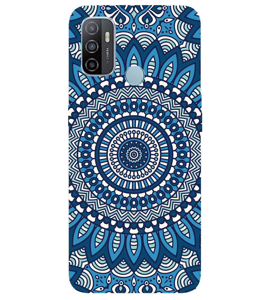 PS1327-Blue Mandala Design Back Cover for Oppo A53