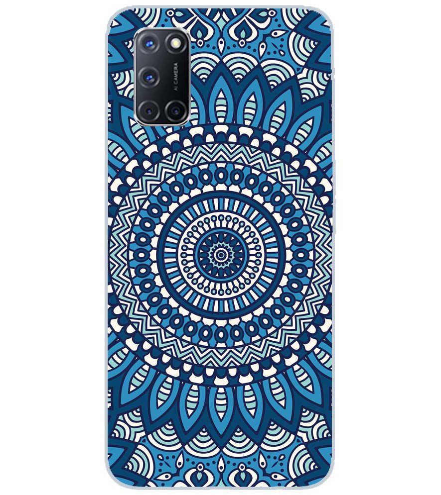 PS1327-Blue Mandala Design Back Cover for Oppo A72